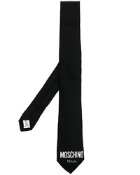 Мужской черный галстук с принтом от Moschino
