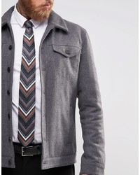 Мужской черный галстук с принтом от Asos