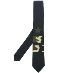 Мужской черный галстук со звездами от Givenchy