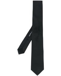 Мужской черный галстук от Alexander McQueen