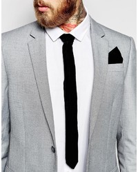 Мужской черный галстук от Reclaimed Vintage