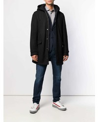 Мужской черный дафлкот от Emporio Armani