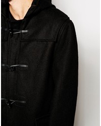 Мужской черный дафлкот от Reclaimed Vintage