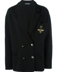 Мужской черный двубортный кардиган от Dolce & Gabbana