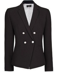 Черный двубортный пиджак