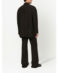 Мужской черный двубортный пиджак в клетку от Dolce & Gabbana