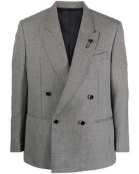 Мужской черный двубортный пиджак с принтом от Lardini