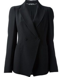 Женский черный двубортный пиджак от Alexander McQueen