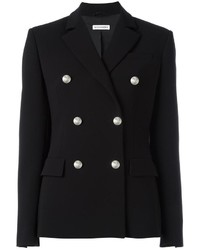 Женский черный двубортный пиджак от Altuzarra