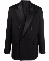 Мужской черный двубортный пиджак от Ami Paris