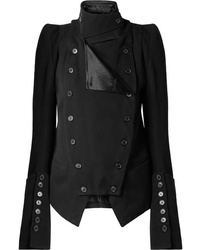 Женский черный двубортный пиджак от Ann Demeulemeester