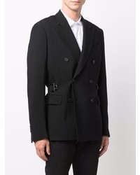Мужской черный двубортный пиджак от John Richmond
