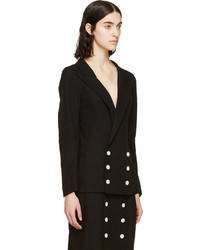 Женский черный двубортный пиджак от Yohji Yamamoto