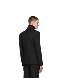 Мужской черный двубортный пиджак от Random Identities