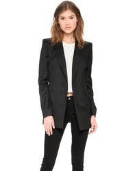 Женский черный двубортный пиджак от BLK DNM