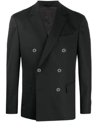 Мужской черный двубортный пиджак от BOSS HUGO BOSS