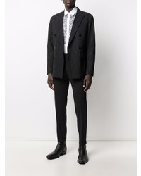 Мужской черный двубортный пиджак от DSQUARED2