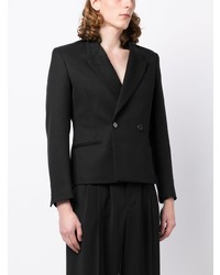 Мужской черный двубортный пиджак от Raf Simons