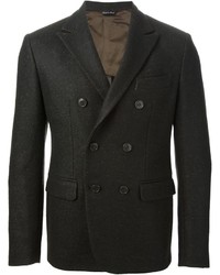 Мужской черный двубортный пиджак от Brian Dales