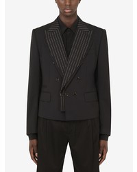 Мужской черный двубортный пиджак от Dolce & Gabbana