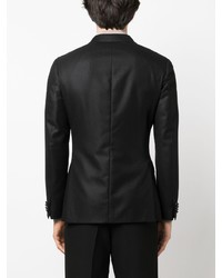 Мужской черный двубортный пиджак от Brioni