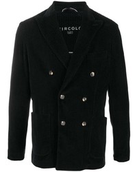 Мужской черный двубортный пиджак от Circolo 1901