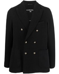Мужской черный двубортный пиджак от Circolo 1901