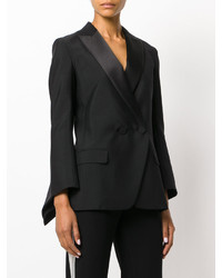 Женский черный двубортный пиджак от Fendi