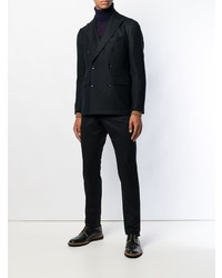 Мужской черный двубортный пиджак от Larusmiani