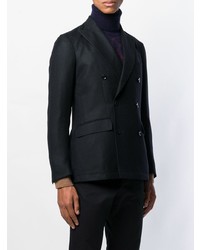 Мужской черный двубортный пиджак от Larusmiani