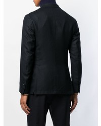 Мужской черный двубортный пиджак от Larusmiani