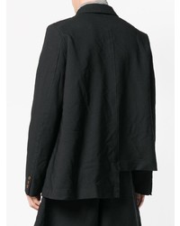 Мужской черный двубортный пиджак от Comme Des Garcons Homme Plus