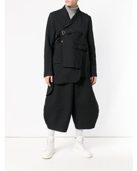 Мужской черный двубортный пиджак от Comme Des Garcons Homme Plus