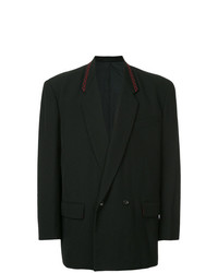 Мужской черный двубортный пиджак от Comme Des Garçons Vintage