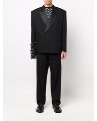 Мужской черный двубортный пиджак от Balenciaga