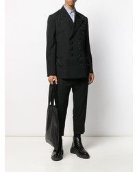 Мужской черный двубортный пиджак от Yohji Yamamoto