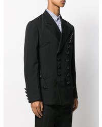 Мужской черный двубортный пиджак от Yohji Yamamoto