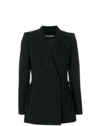 Женский черный двубортный пиджак от Dolce & Gabbana