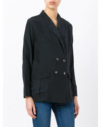 Женский черный двубортный пиджак от P.A.R.O.S.H.