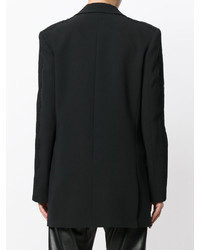 Женский черный двубортный пиджак от PIERRE BALMAIN