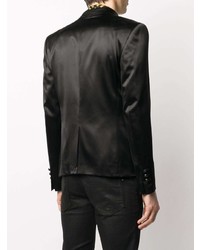 Мужской черный двубортный пиджак от Balmain