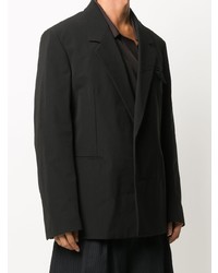 Мужской черный двубортный пиджак от Bottega Veneta