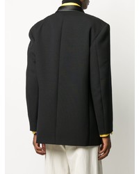 Мужской черный двубортный пиджак от Raf Simons