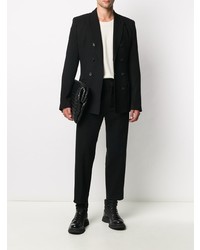 Мужской черный двубортный пиджак от Ann Demeulemeester