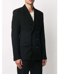 Мужской черный двубортный пиджак от Ann Demeulemeester