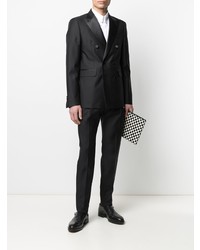 Мужской черный двубортный пиджак от DSQUARED2