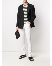 Мужской черный двубортный пиджак от Officine Generale