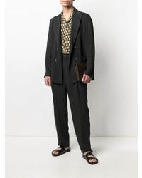 Мужской черный двубортный пиджак от Barena