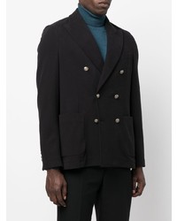 Мужской черный двубортный пиджак от Circolo 1901