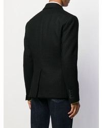 Мужской черный двубортный пиджак от Prada